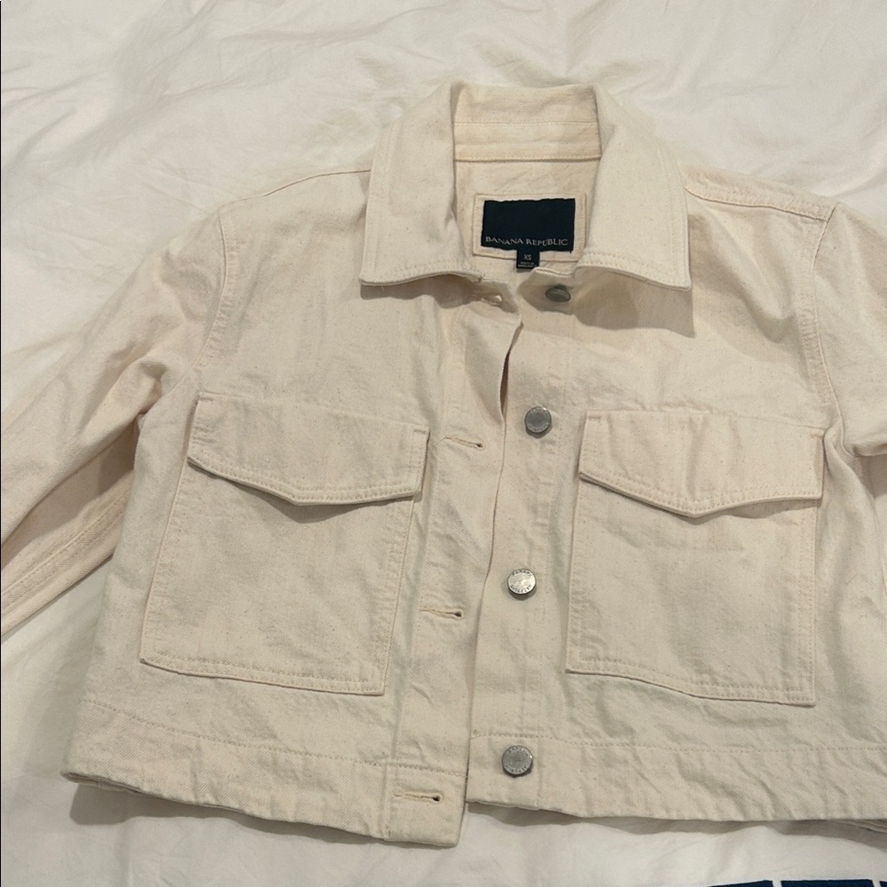 Banana Republic Women's Off-White Jean Jacket